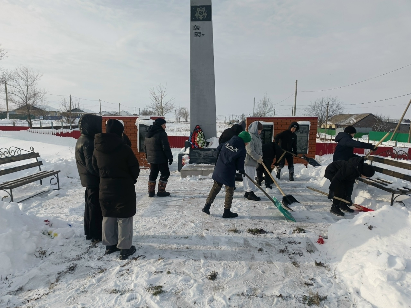 Благоустройства памятника в селе Степной