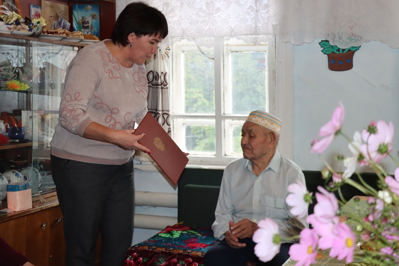 90-летний юбилей отмечает Губайдулла Файзуллович Баймурзин из села Байгускарово