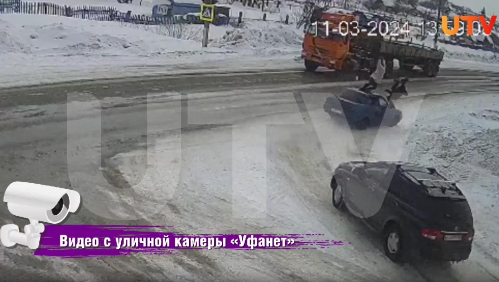 Подбросило в воздух: в Башкирии водитель «Лады» на «зебре» сбил двух пешеходов