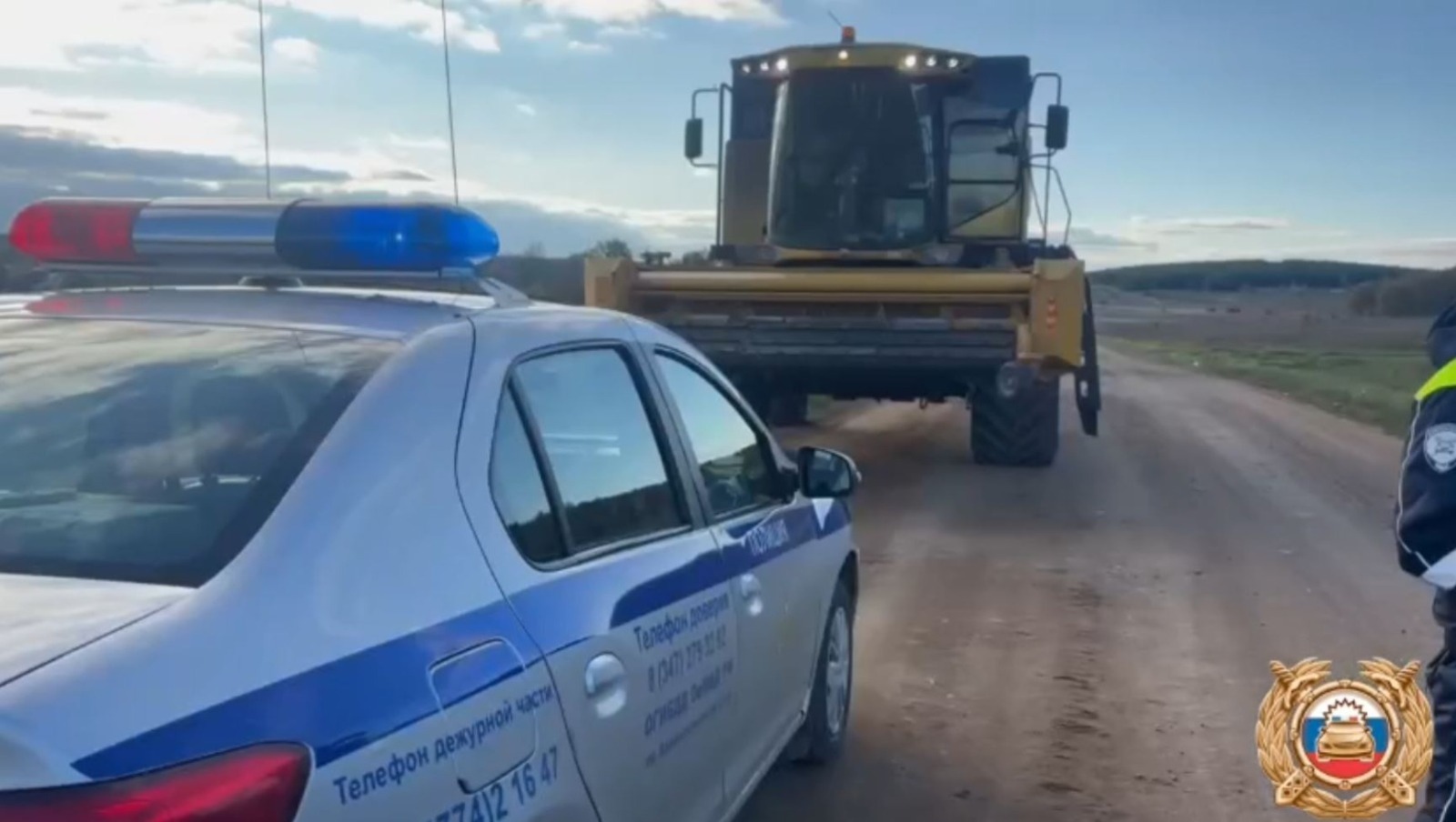В Башкирии задержали нетрезвого комбайнёра