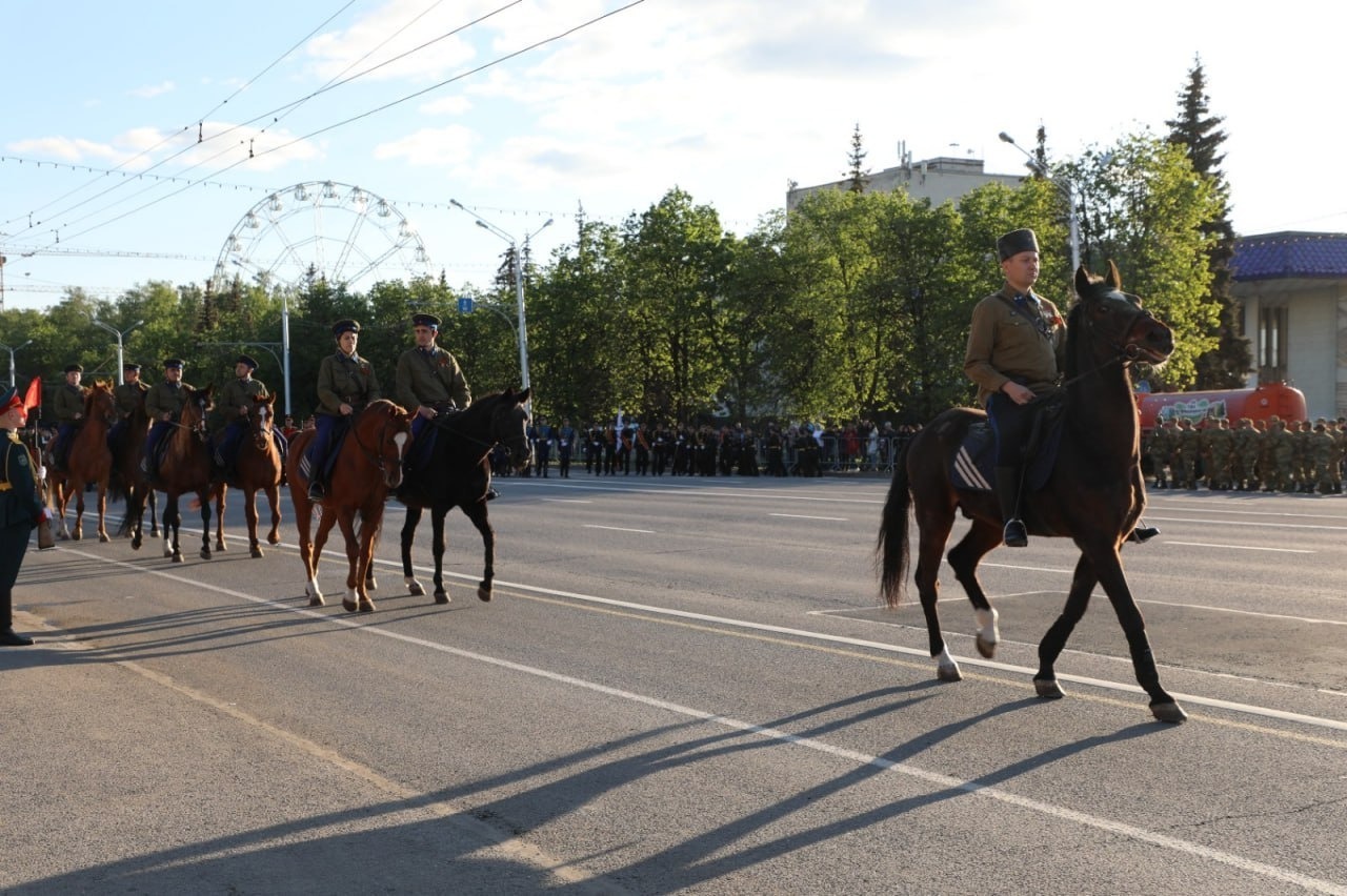 В Уфе прошла репетиция парада в честь 78-летия Победы в Великой Отечественной войне