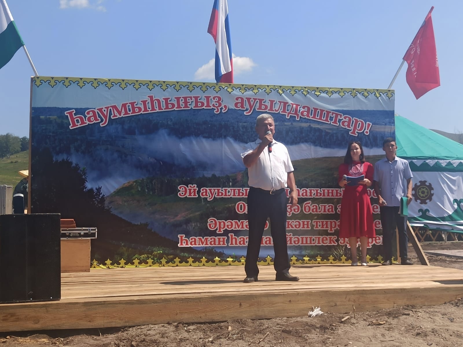 В деревне Малоабишево (Торткэн) установили памятник участникам Великой Отечественной войны и ветеранам тыла