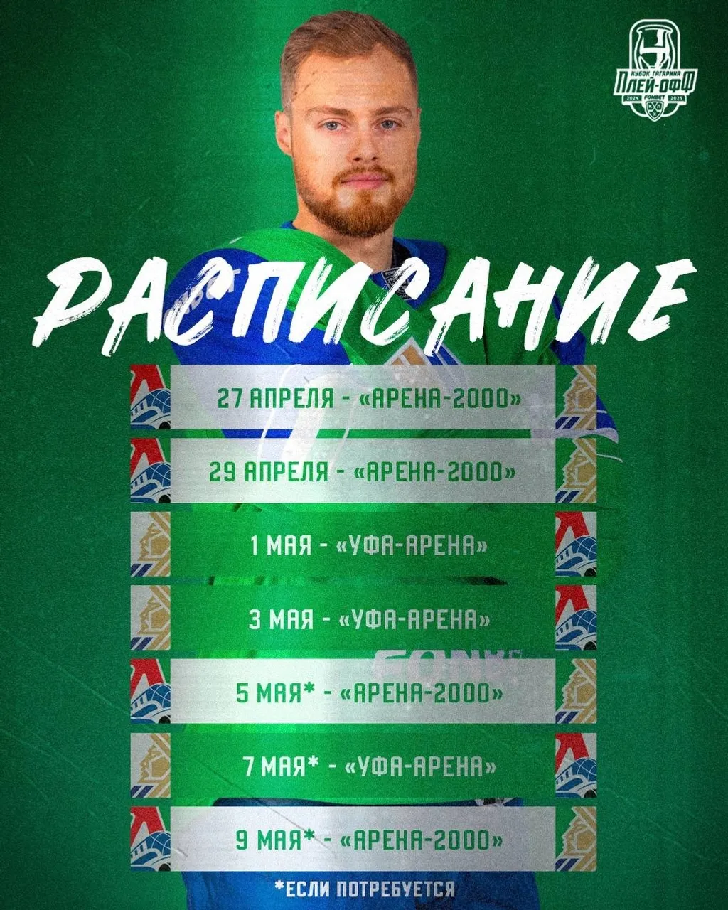 Уфимский «Салават Юлаев» в полуфинале плей-офф встретится с «Локомотивом»