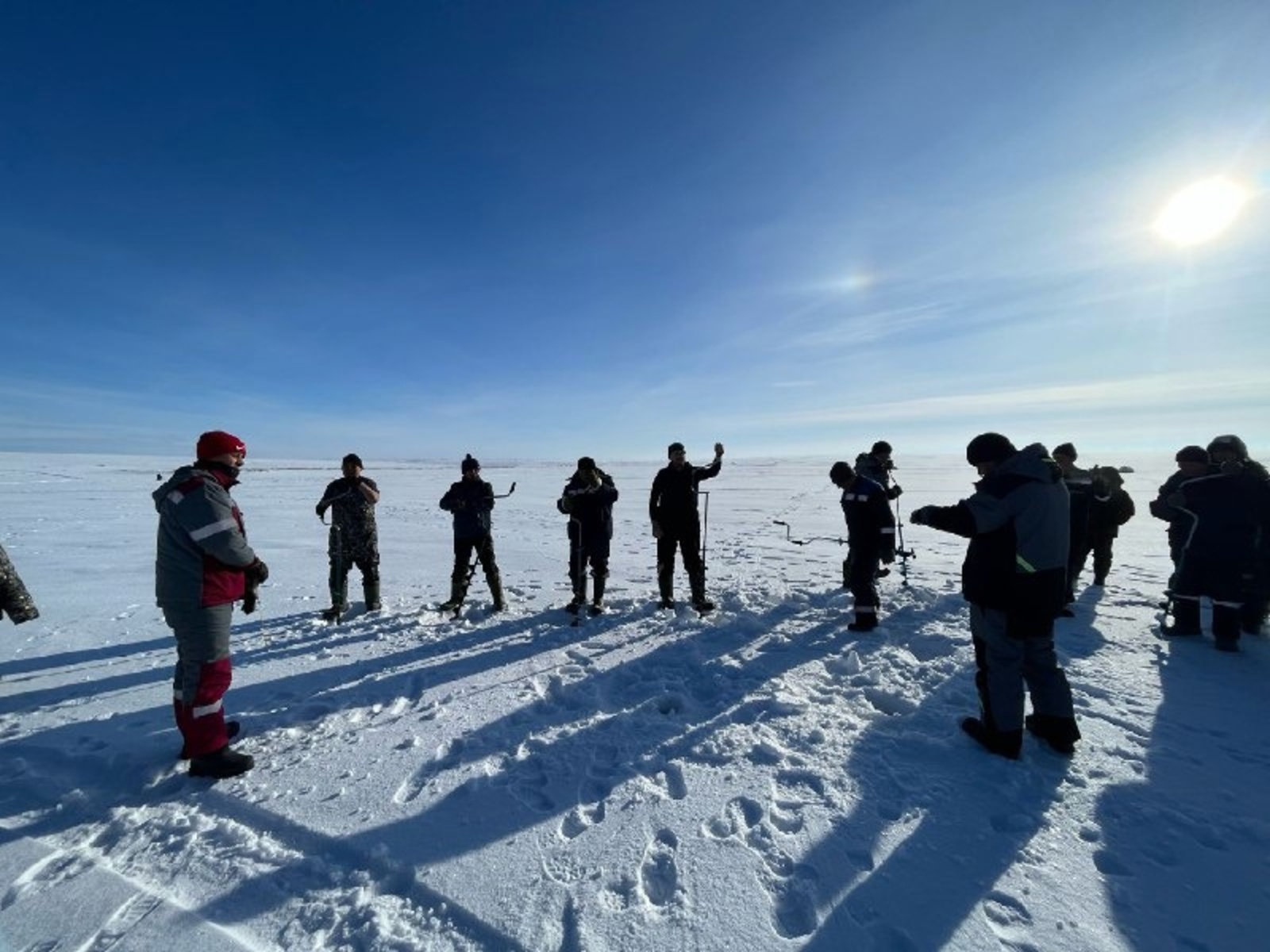 В «Башмеди» прошли соревнования по зимней рыбалке на льду Бузавлыкского водохранилища